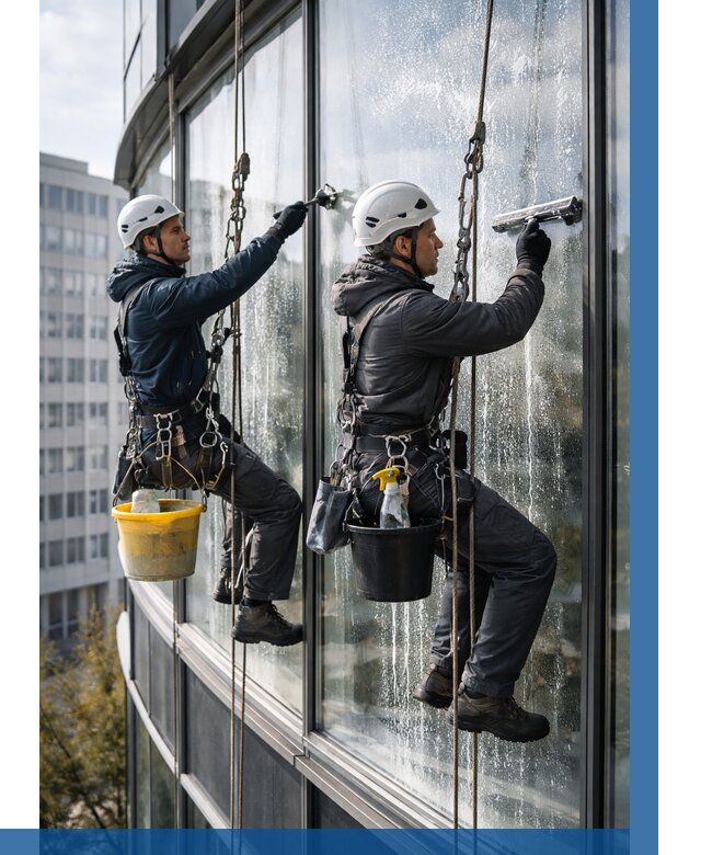 Мойка панорамных окон в Соли-Илецке от 365 р. заказать у ВЫСОТНИК-Сои