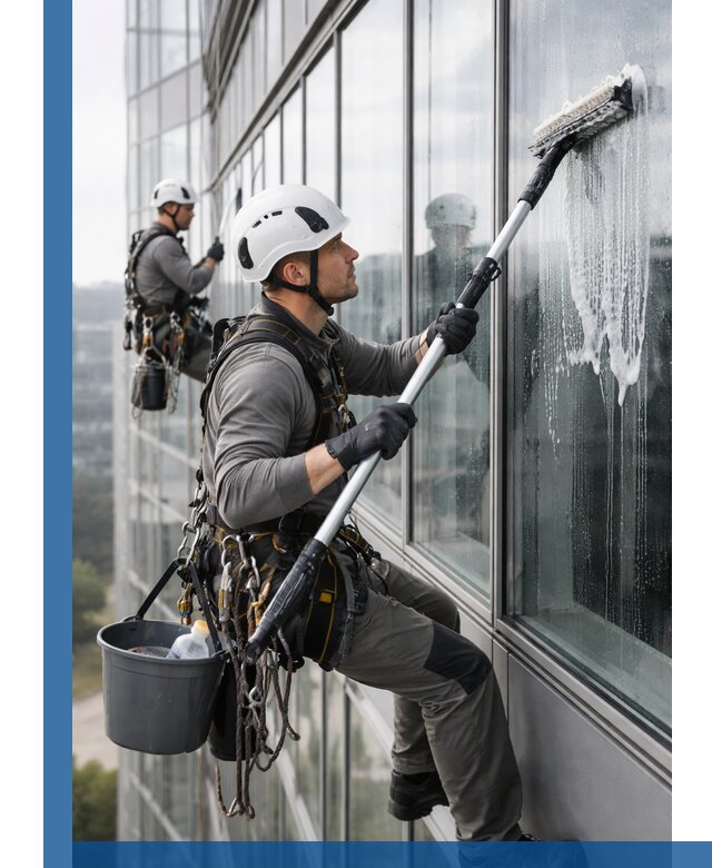 Высотная мойка сплошного остекления с выездом в Соли-Илецке