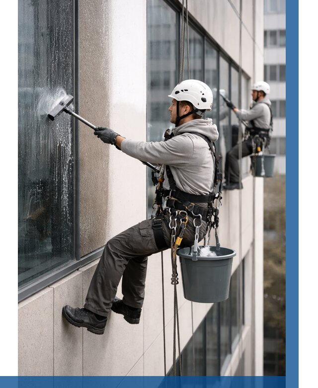 Мойка фасадов зданий в Соли-Илецке под ключ от 365 р. | ВЫСОТНИК-Сои