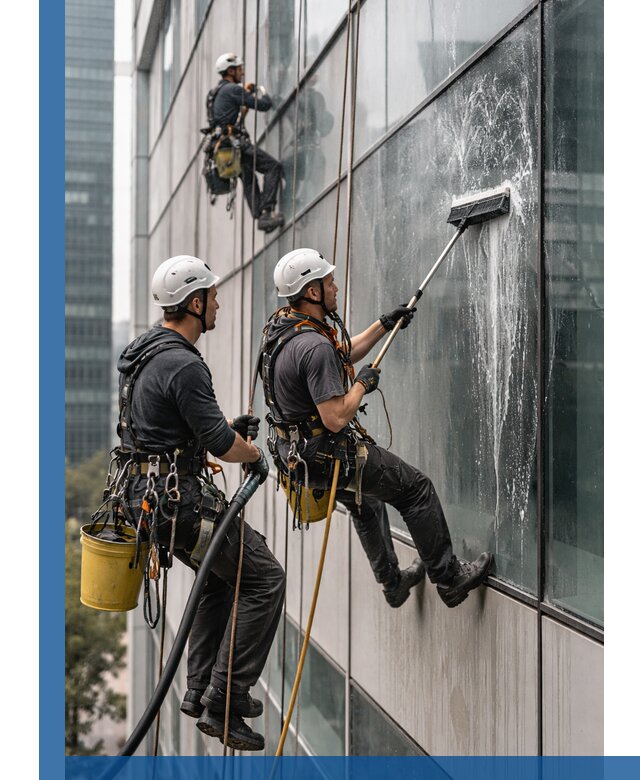 Профессиональная высотная мойка фасадов зданий в Соли-Илецке