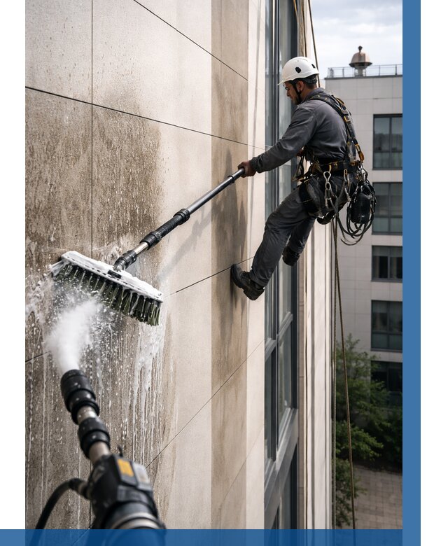 Мойка фасада из керамогранита в Соли-Илецке от 313 р. | ВЫСОТНИК-Сои