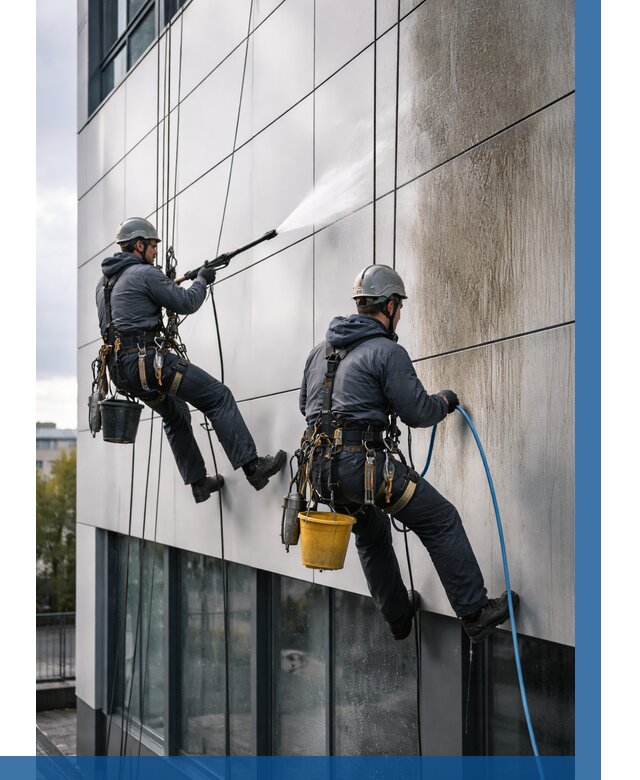 Мойка фасада из композита в Соли-Илецке по цене от 313 р. | ВЫСОТНИК-Сои