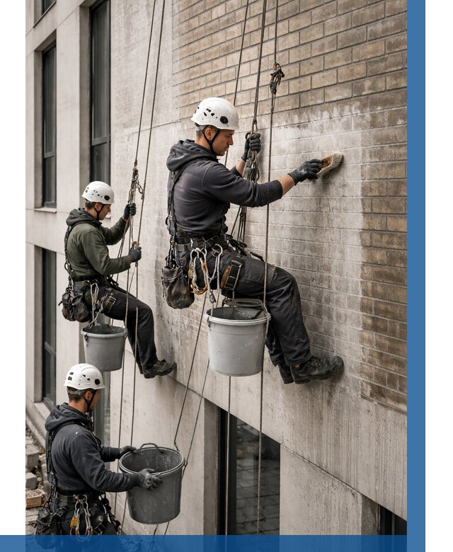 Удаление высолов с фасада в Соли-Илецке от 260 р. | ВЫСОТНИК-Сои