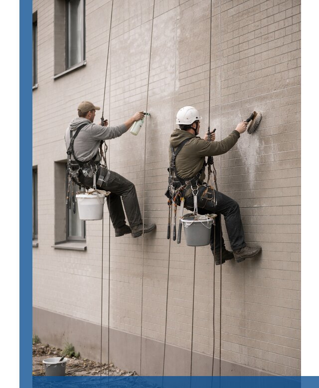 Удаление высолов с фасада зданий в Соли-Илецке без повреждений и следов