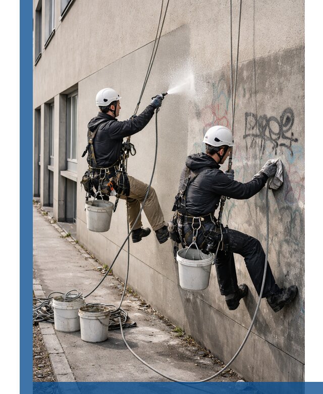 Антиграффити покрытие фасада с защитой от надписей в Соли-Илецке