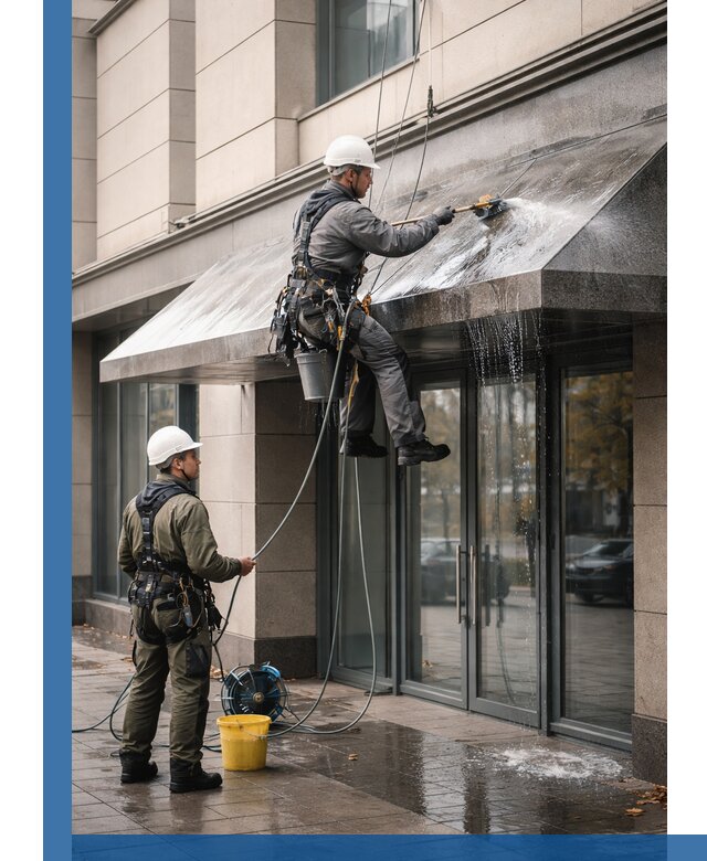 Профессиональная мойка козырьков и навесов в Соли-Илецке