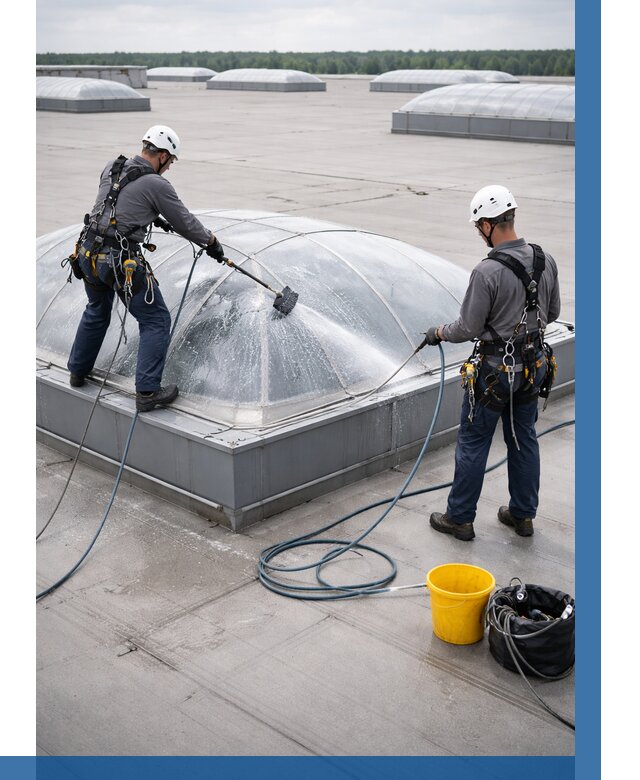 Мойка зенитных фонарей в Соли-Илецке, заказать от 4688 р. | ВЫСОТНИК-Сои