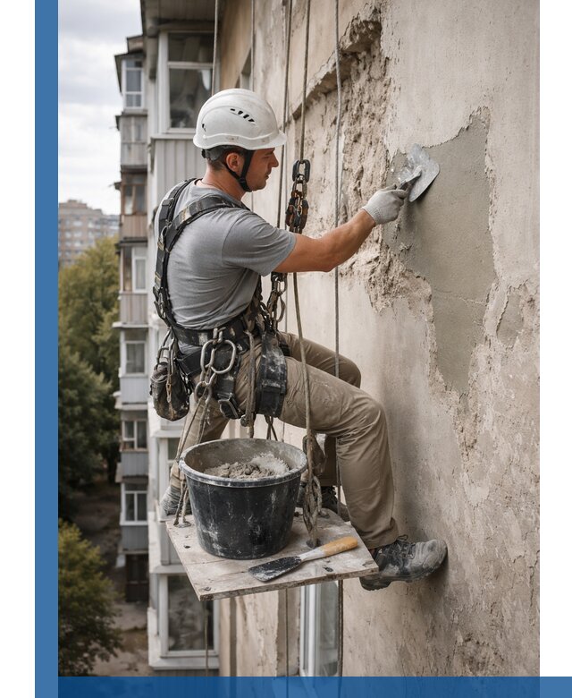 Восстановление фасадной штукатурки в Соли-Илецке с гарантией качества