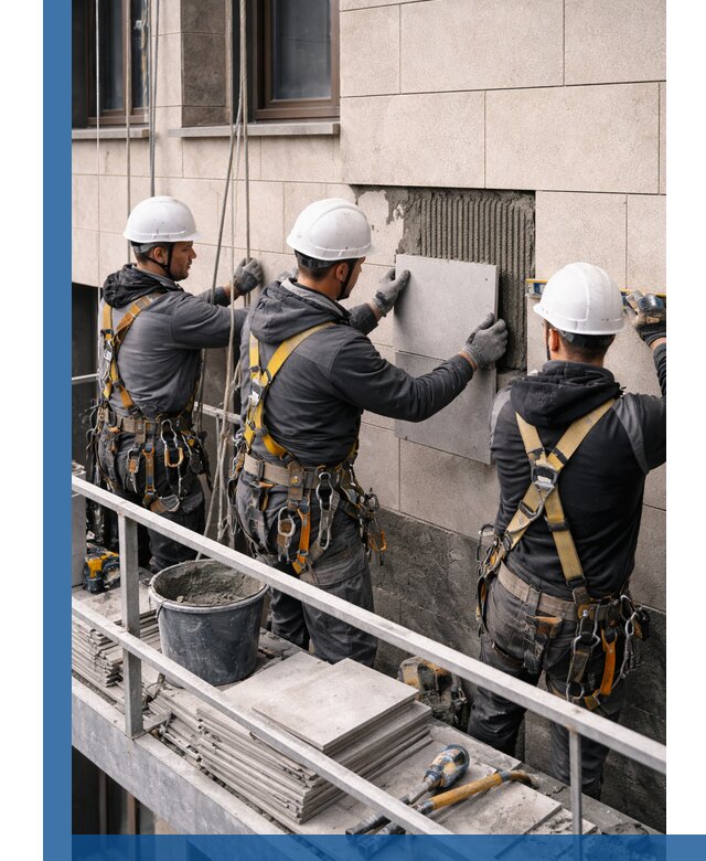 Ремонт облицовки фасада плиткой в Соли-Илецке с гарантией