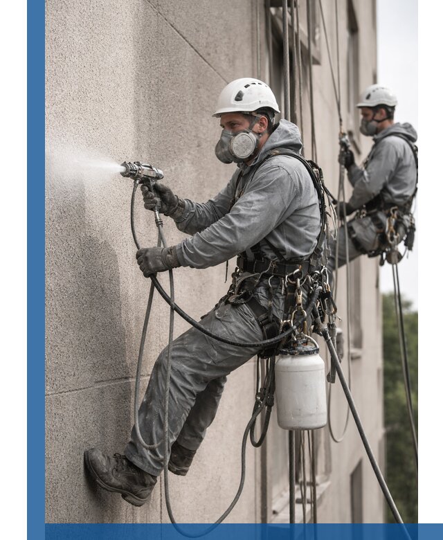 Безвоздушная покраска фасадов зданий в Соли-Илецке профессионально