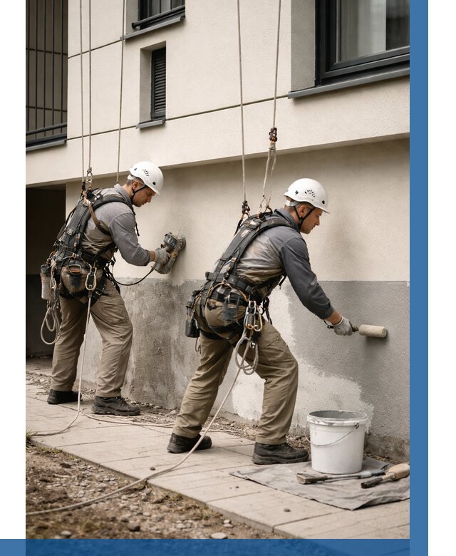 Окраска цоколя здания в Соли-Илецке от 469 р. под ключ | ВЫСОТНИК-Сои