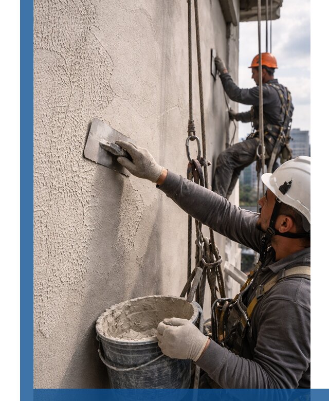 Декоративная штукатурка фасада с утеплением и защитой в Соли-Илецке