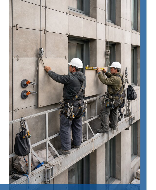 Монтаж керамогранита на фасад в Соли-Илецке от 2605 р. | ВЫСОТНИК-Сои