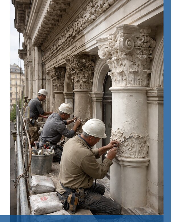 Реставрация фасадной лепнины в Соли-Илецке от 2605 р. | ВЫСОТНИК-Сои