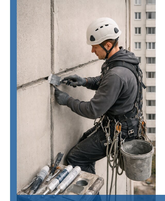 Ремонт межпанельных швов в Соли-Илецке герметизация и восстановление