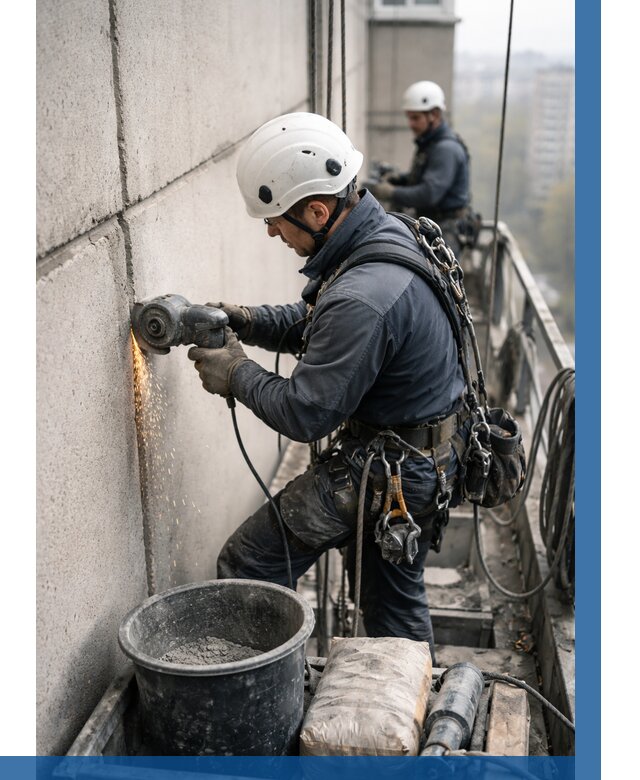 Штробление межпанельных швов в Соли-Илецке от 1250 р. | ВЫСОТНИК-Сои