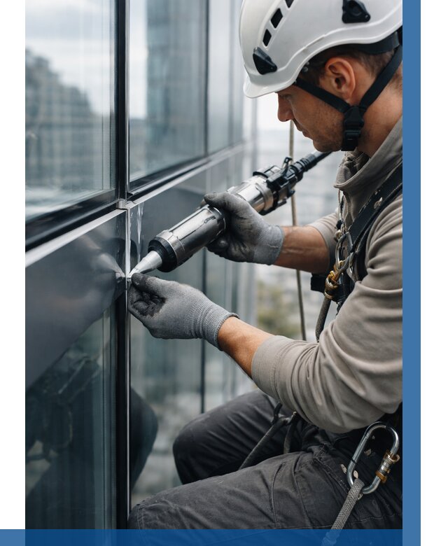 Герметизация стыков витража в Соли-Илецке от 1250 р. | ВЫСОТНИК-Сои