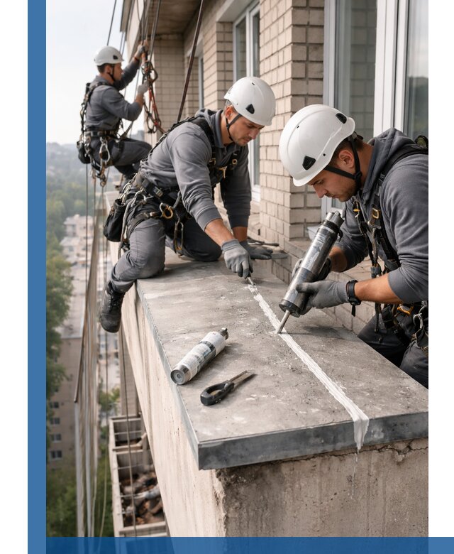 Герметизация балконного козырька в Соли-Илецке профессионально