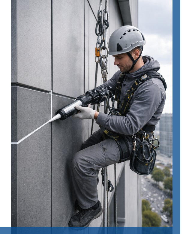 Герметизация стыков фасадных панелей в Соли-Илецке от 6772 р.| ВЫСОТНИК-Сои