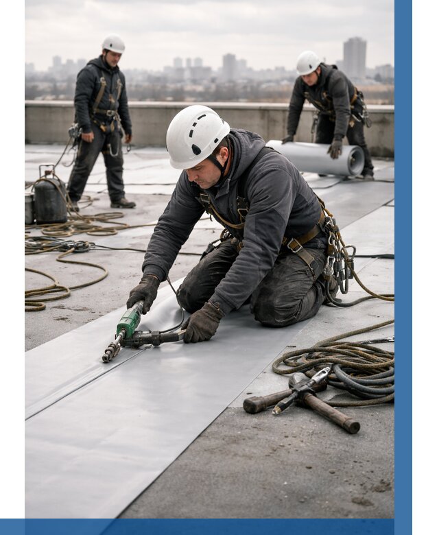 Ремонт мембранной кровли в Соли-Илецке от 1875 р./м2 | ВЫСОТНИК-Сои