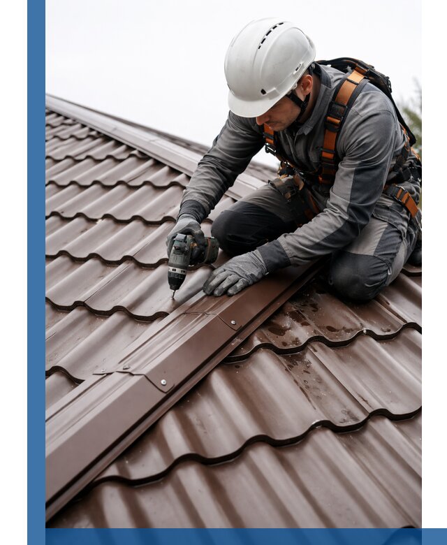 Ремонт металлочерепицы на крыше в Соли-Илецке профессионально