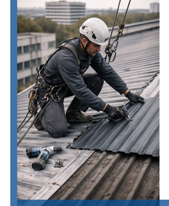 Ремонт профнастила на кровле в Соли-Илецке, работы под ключ