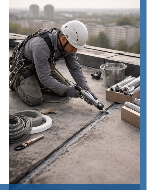 Герметизация швов кровли в Соли-Илецке от 469 р./м2 | ВЫСОТНИК-Сои