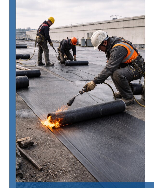 Монтаж наплавляемой кровли в Соли-Илецке профессионально