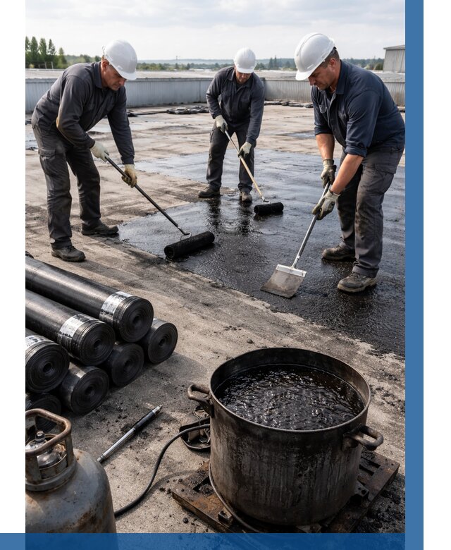 Гидроизоляция кровли мастикой в Соли-Илецке от 625 р. | ВЫСОТНИК-Сои