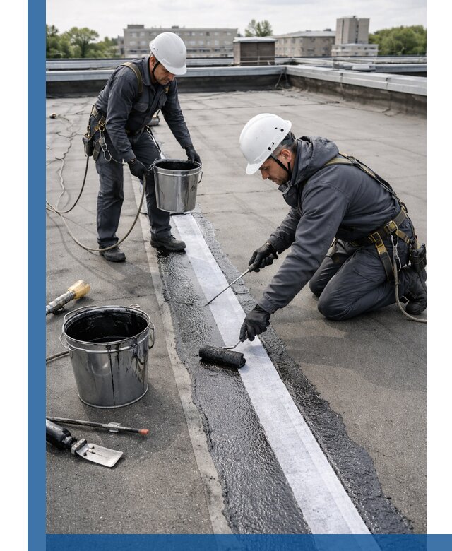 Гидроизоляция кровли мастикой в Соли-Илецке надежная защита