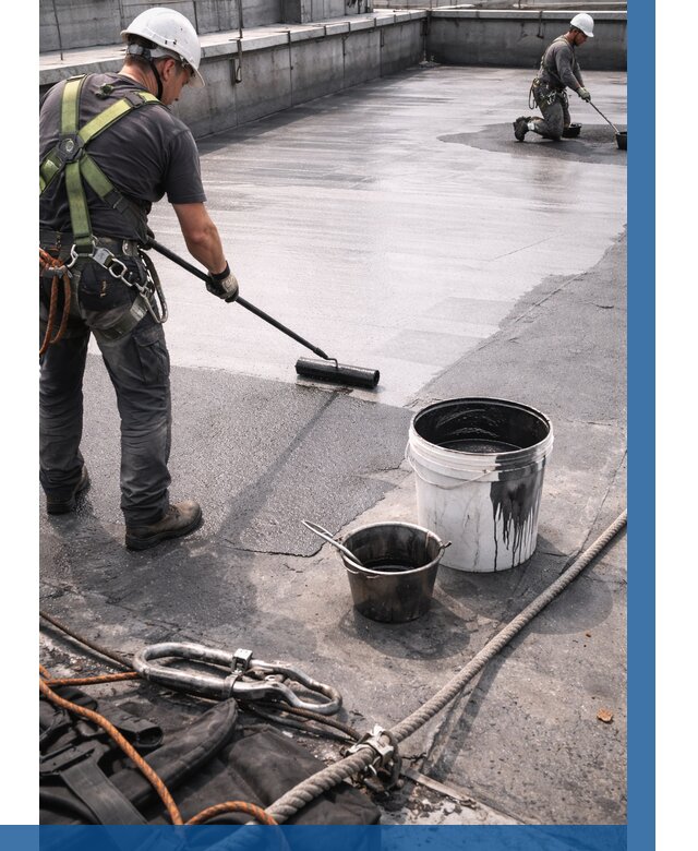 Гидроизоляция кровли жидкой резиной в Соли-Илецке от 521 р. | ВЫСОТНИК-Сои