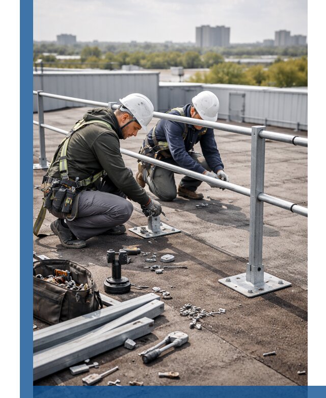 Монтаж кровельного ограждения в Соли-Илецке под ключ с гарантией