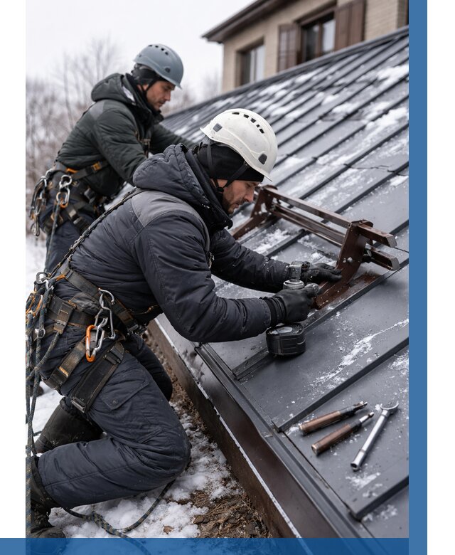 Монтаж снегозадержателей в Соли-Илецке от 469 р. | ВЫСОТНИК-Сои