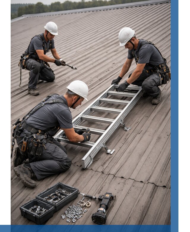 Монтаж кровельной лестницы в Соли-Илецке от 4688 р. | ВЫСОТНИК-Сои