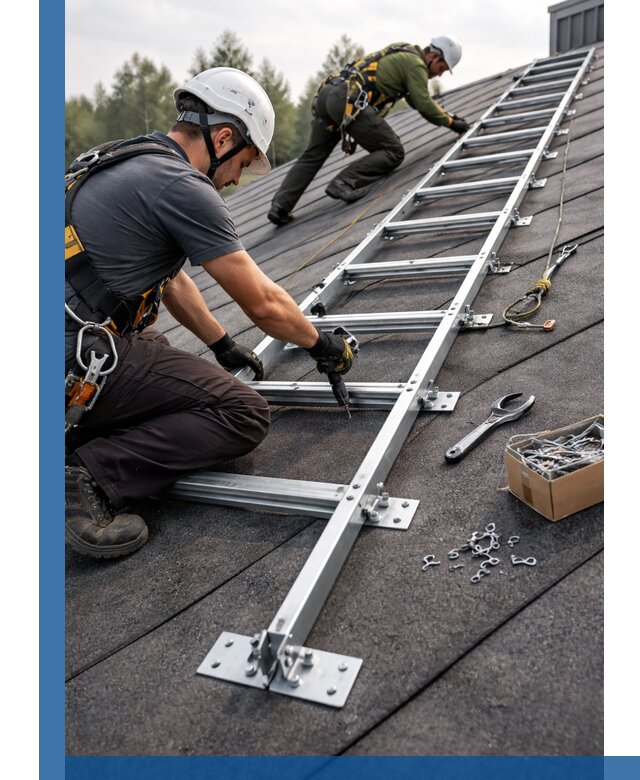 Профессиональный монтаж кровельной лестницы в Соли-Илецке под ключ