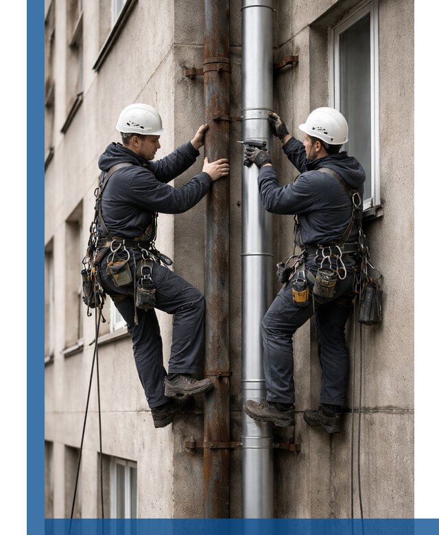 Замена водосточных труб в Соли-Илецке: монтаж и демонтаж под ключ