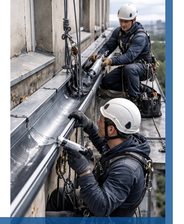 Ремонт водосточных желобов в Соли-Илецке от 6772 р. | ВЫСОТНИК-Сои