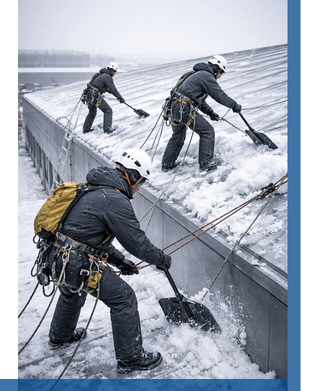 Очистка навесов от снега в Соли-Илецке от 4688 р. | ВЫСОТНИК-Сои