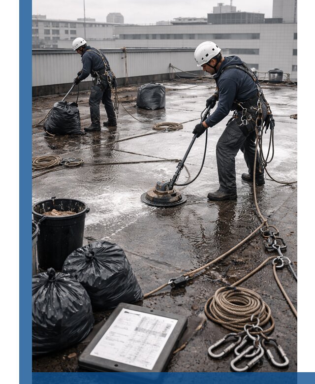 Плановая очистка кровли по графику в Соли-Илецке для безопасности