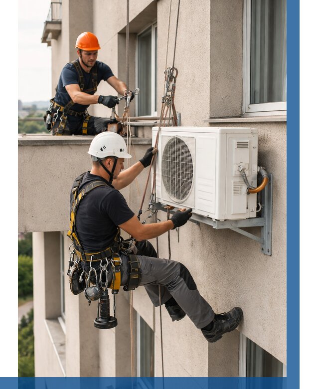 Монтаж внешнего блока кондиционера в Соли-Илецке от 6772 р. | ВЫСОТНИК-Сои