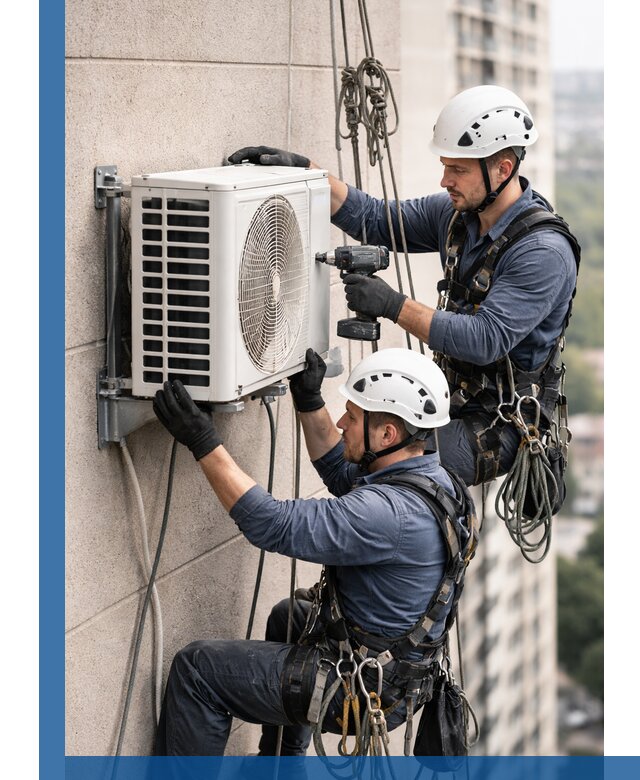 Монтаж внешнего блока кондиционера в Соли-Илецке установка и крепление