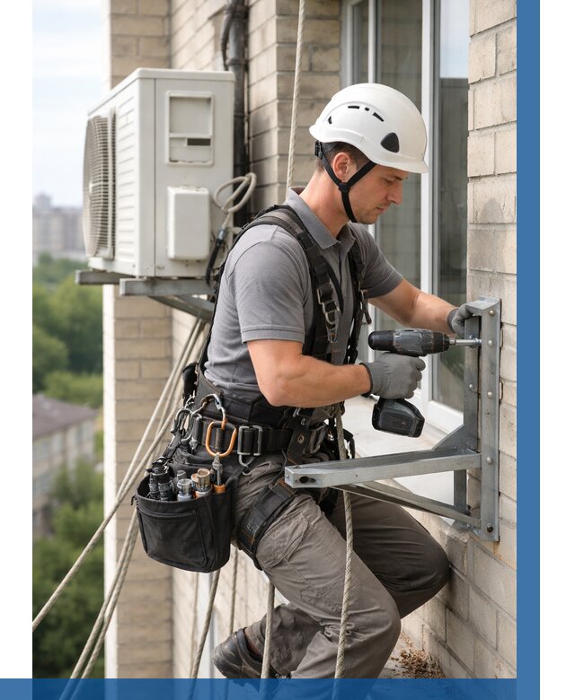 Установка кронштейнов кондиционера в Соли-Илецке от 3646 р. | ВЫСОТНИК-Сои