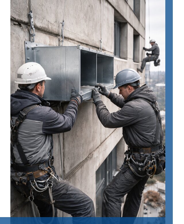 Монтаж вентиляционных коробов в Соли-Илецке от 3125 р. | ВЫСОТНИК-Сои