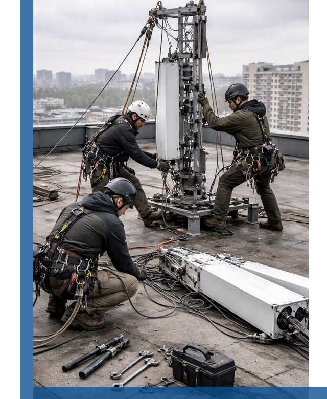 Демонтаж антенн на крыше зданий в Соли-Илецке с гарантией