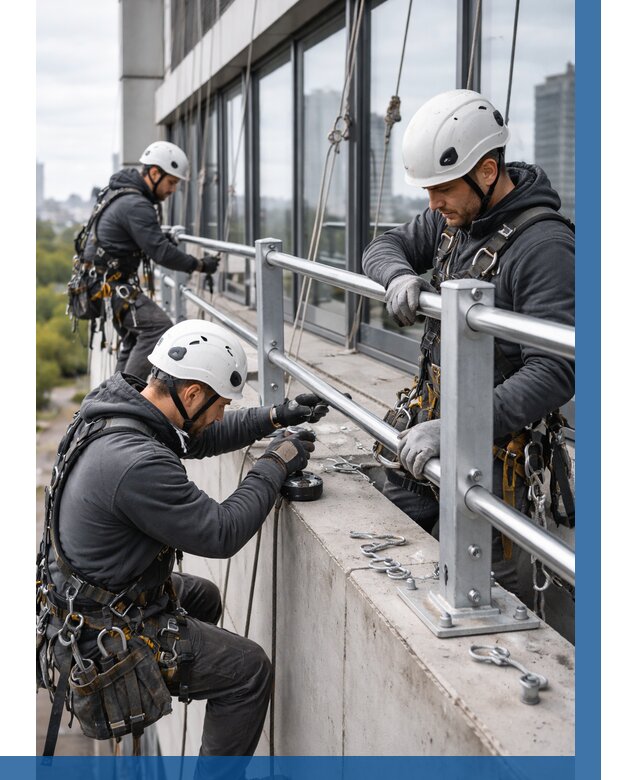 Монтаж ограждений на высоте в Соли-Илецке, от 1250 р. | ВЫСОТНИК-Сои