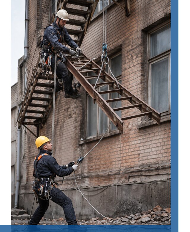 Демонтаж пожарной лестницы в Соли-Илецке от 12502 р. | ВЫСОТНИК-Сои