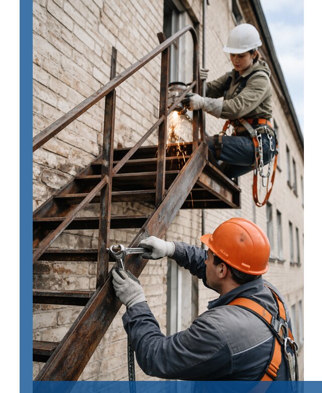 Ремонт и восстановление пожарных лестниц с выездом в Соли-Илецке