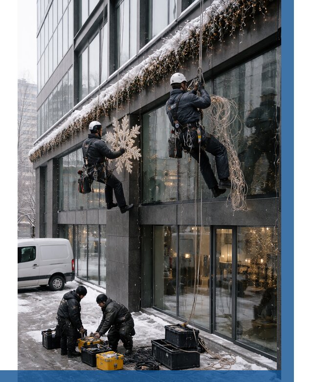 Демонтаж новогоднего оформления в Соли-Илецке от 5730 р. | ВЫСОТНИК-Сои