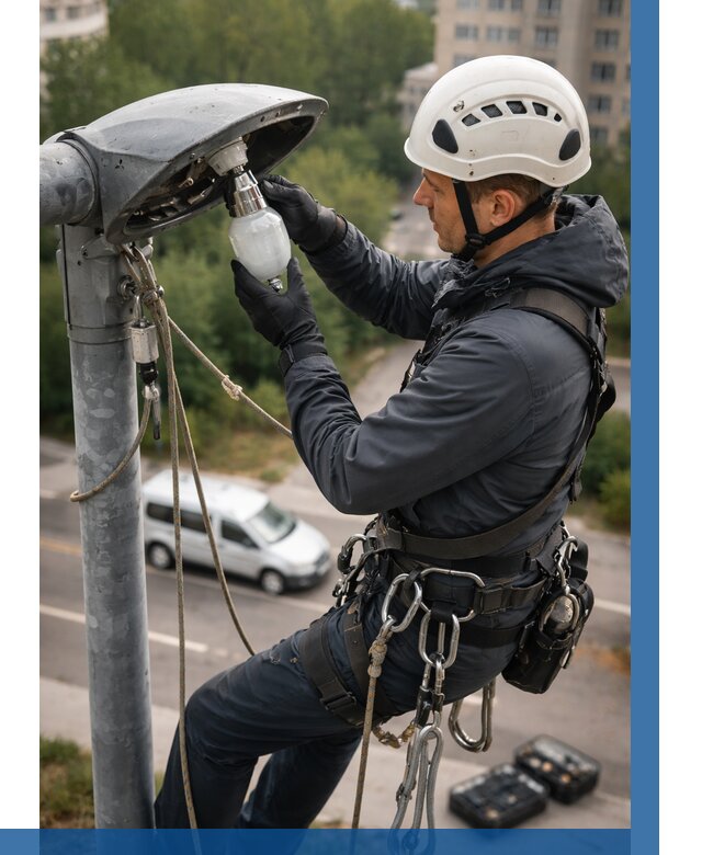 Замена ламп на высоте в Соли-Илецке от 2605 р. | ВЫСОТНИК-Сои