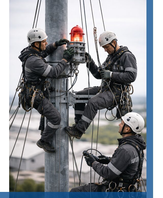 Монтаж заградительных огней в Соли-Илецке от 8855 р. | ВЫСОТНИК-Сои